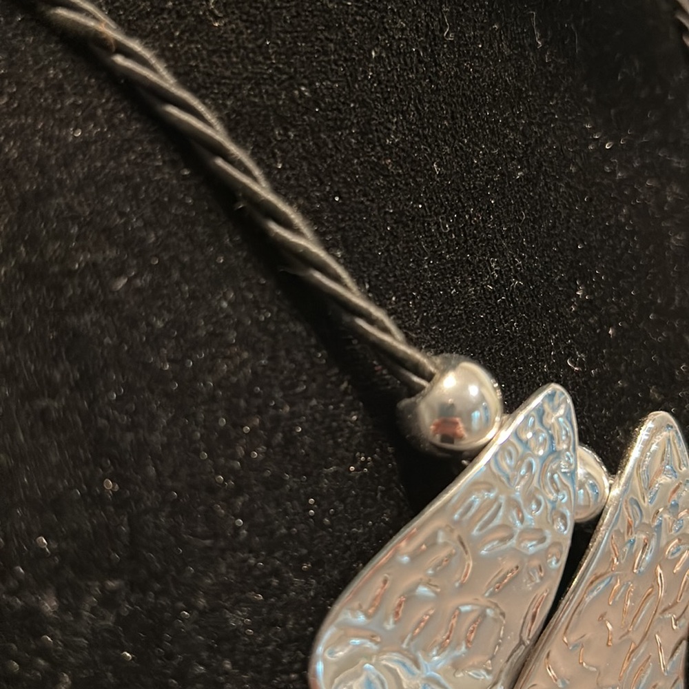 Silver statement necklace - Picture 3 of 5